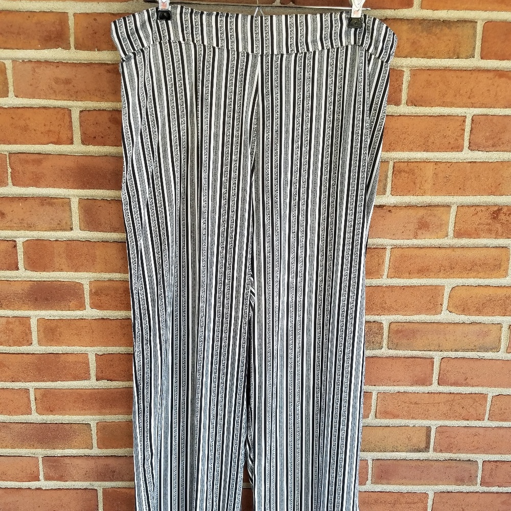Black and White Striped Pants